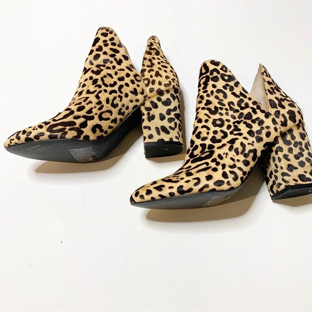 Steve Madden Leopard Stacked Heel Booties